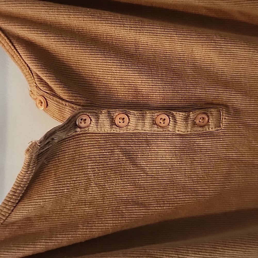 AMuse Ribbed Brown Bodysuit - Picture 2 of 5